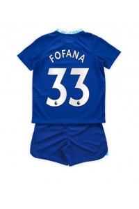 Chelsea Wesley Fofana #33 Babyklær Hjemme Fotballdrakt til barn 2022-23 Korte ermer (+ Korte bukser)